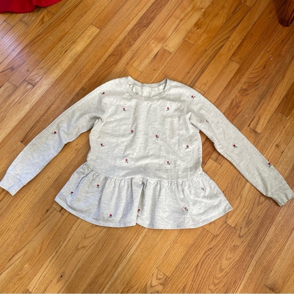 T.La Cream Peplum Sweatshirt with Rose 🌹 Accents - Picture 3 of 7